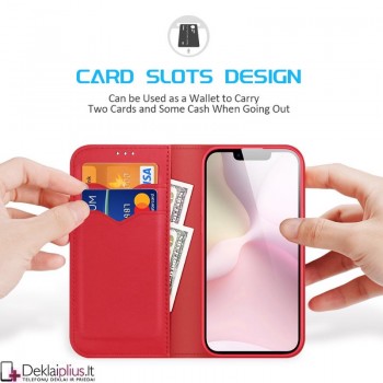 Dux Ducis Hivo odinis dėklas - raudonas (Apple Iphone 16e/Iphone 17e) Dux Ducis Hivo odinis dėklas - raudonas (Apple Iphone 16e/Iphone 17e)